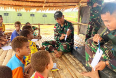 Satgas Yonif 144/JY Gelar Jam Belajar Tambahan, Dukung Pendidikan Anak-anak di Perbatasan Papua