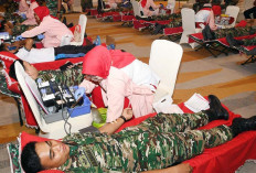 Donor Darah Bakti Kesehatan Menyambut HUT ke-79 TNI, Partisipasi Korem 044/Gapo