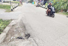 Lubang Besar di Jembatan TPKS Gandus
