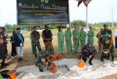 Dandim 0413/Bangka Bikin Sumur Bor dan Peletakan Batu Pertama