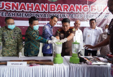 Kejari OKI Musnahkan Barang Bukti Perkara, Catat PNBP Senilai Rp 1,23 Miliar