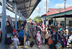 Arus Balik di Stasiun Kereta Api Lubuk Linggau, Ramai dan Lancar