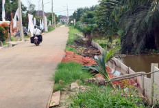 Sungai Menyempit Oleh Pagar Panel Beton