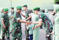 Ukir Prestasi dan Tanggugjawab Besar di Emban, Danrem 044/Gapo Pimpin Kenaikan Pangkat Bintara dan Tamtama