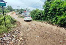 Sebagaian Jalan Soak Bujang Gandus Masih Rusak