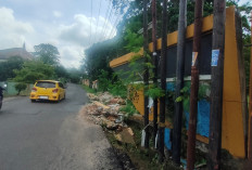 Pagar Dinding Bukit Siguntang Masih Membahayakan Pengendara dan Warga