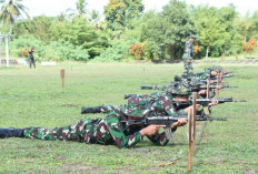 Latihan Menembak Korem 044/Gapo Asah Kemampuan Prajurit