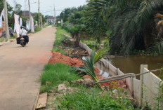 Sungai Menyempit Oleh Pagar Panel Beton