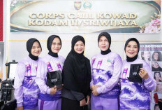 Srikandi Sriwijaya Tampil Kompak dalam Korps Call Triwulan II se-Garnizun Palembang