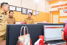 Pj Walikota Cek Pelayanan Siaga Call Center 112 di Dinas Kominfo Palembang