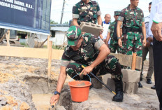 Pangdam II/Sriwijaya Peletakan batu pertama Masjid Al-Haqq di Yonif TP 845/Ksatria