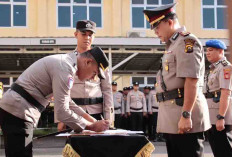 Polres OKI Gelar Upacara Sertijab Pejabat Utama