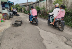 Jalan Berlubang di Kawasan Mayor Wiratno Kelurahan Sungai Buah