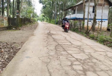 Retak dan Mulai Berlubang Jalan Soak Bujang Gandus