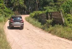 Rawan Retakan Panjang di Turunan Badan Jalan Soak Bujang