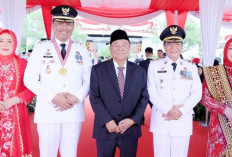 Bupati Abusama Pimpin Upacara Detik-detik Proklamasi Kemerdekaan ke-80 RI Kabupaten OKU Selatan
