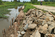 Pembangunan Turap Anak Sungai di Jalan Buyut Tampa Mengalami Kerusakan