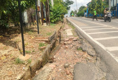 Siring di Jalan Srijaya Alami Penurunan Kualitas Tanah