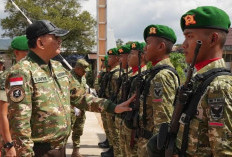 Menhan RI Tinjau Kesiapan Prajurit Yonif TP 845/Ksatria Satam