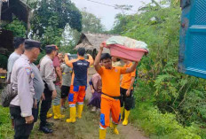 Tanah Retak dan Longsor di Desa Karta Dewa, BPBD PALI Bantu Evakuasi