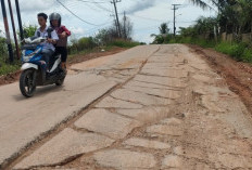 Cor Beton Lebung Permai Rusak Sebelah, Membahayakan Warga Melintas