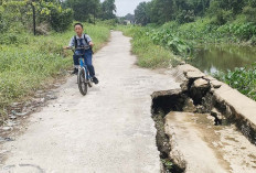 Jalan Karya Jaya Rusak Parah Nyaris Putus