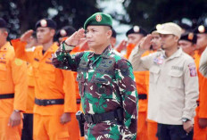 Kasdim 0418/Palembang Pimpin Pasukan Apel Tanggap Bencana dan Apel Simulasi Banjir