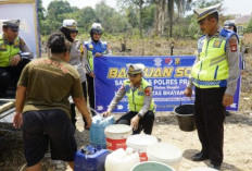 Satlantas Prabumulih Bantu Air Bersih 