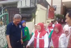Ditinjau Langsung  Ketua PMI  Palembang Hj Dewi Sastrani Ratu Dewa