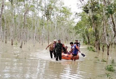 Kodim 0402/OKI Evakuasi Warga Banjir di Wilayah Mesuji dan Lempuing