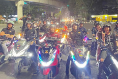 Komunitas Honda Palembang Meriahkan Nocturnity Riding, Tampilkan Skutik Premium di Malam Hari