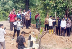 Tinjau Jembatan Ambruk Pangkul, Janji Segera Dibangun