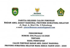 10 Nama Capim Baznas Sumsel Diusulkan ke Baznas RI