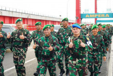 Pangdam II/Sriwijaya Tempuh Jarak 5 KM Gerak Jalan Tonting YWPJ