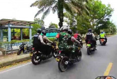 Personel Gabungan Polres dan Kodim OKI Patroli Skala Besar