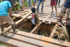 Jembatan Mukut Banyuasin Rusak Parah, Aktifitas Warga Terancam Lumpuh
