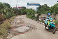 Jalan Lebak Sebatok Berlubang dan Beraroma Tidak Sedap