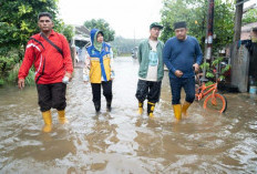 Ratu Dewa Tinjau di Beberapa Titik Lokasi Banjir 