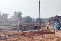 Sebagian Paku Bumi Jembatan Layang Gandus Telah di Pasang