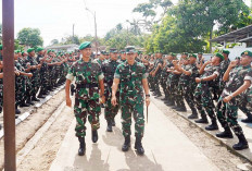 Pangdam II/Sriwijaya Tinjau Yonif TP 949/DR, Tekankan Disiplin dan Kemandirian Pangan Prajurit