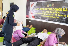 Polres Prabumulih Donor Darah, Terkumpul 48 Kantong