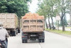 Wow,, Truk Angkutan Tanah Melintas di Jalan Soekarno Hatta tanpa Penutup Terpal